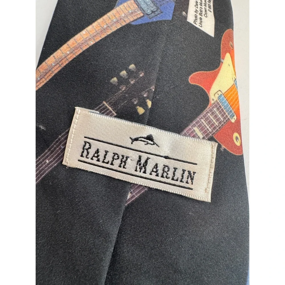 Vintage Guitar‎ Necktie Pair Ralph Marlin Utopia Music Novelty Ties